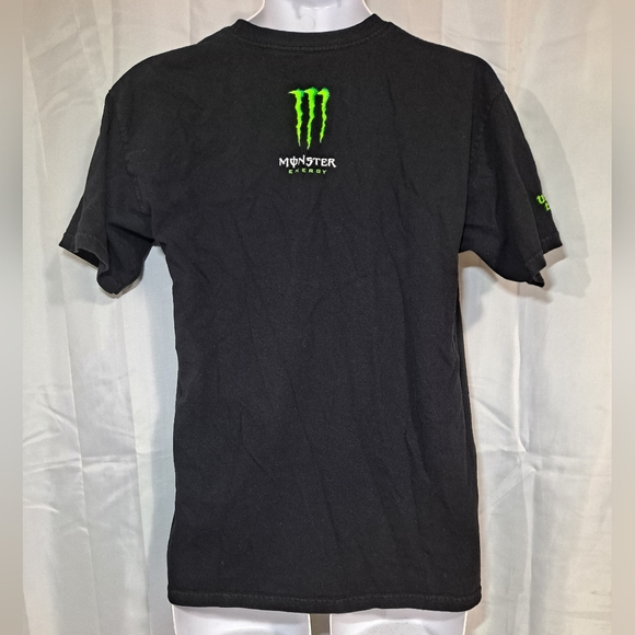 Monster Energy Adult T-shirt Medium Black/Neon Green Unisex "Unleash The Beast" - Picture 3 of 8